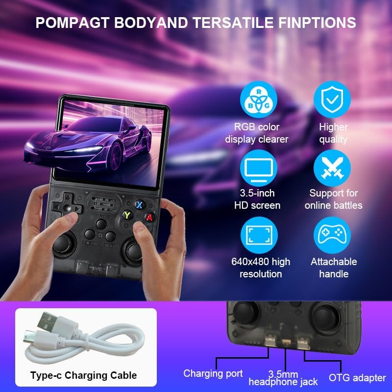 🇰🇪R36s Game Console 128GB | 40,000+ Retro Games